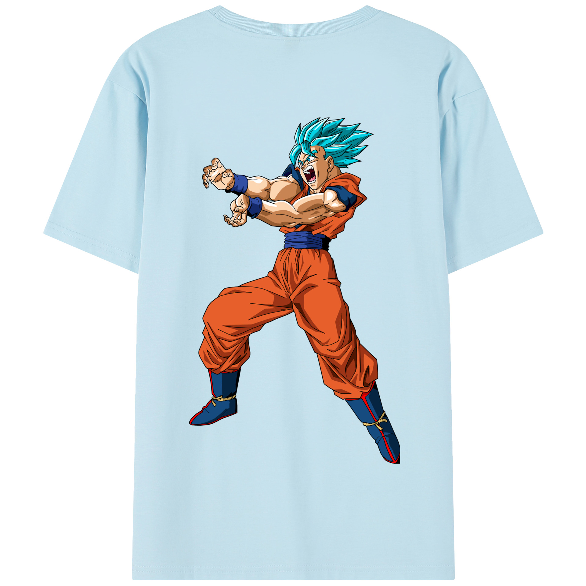 （画像用） ドラゴンボール 孫悟空（そん ごくう）Son Goku カカロット DRAGON BALL Kakarotto 綿100％半袖Tシャツ（背面プリント）
